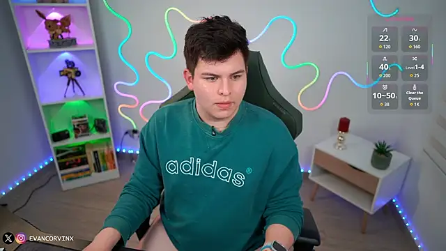 EvanCorvinx online show from March 1, 9:47 pm